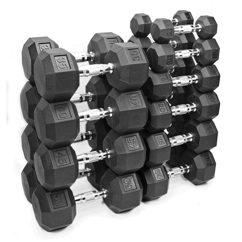 Rubber Hex Dumbbell