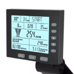 rowing machine digital display showing workout metrics