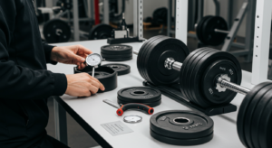 Quality control inspection of adjustable dumbbell components